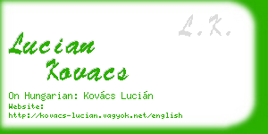 lucian kovacs business card