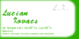 lucian kovacs business card